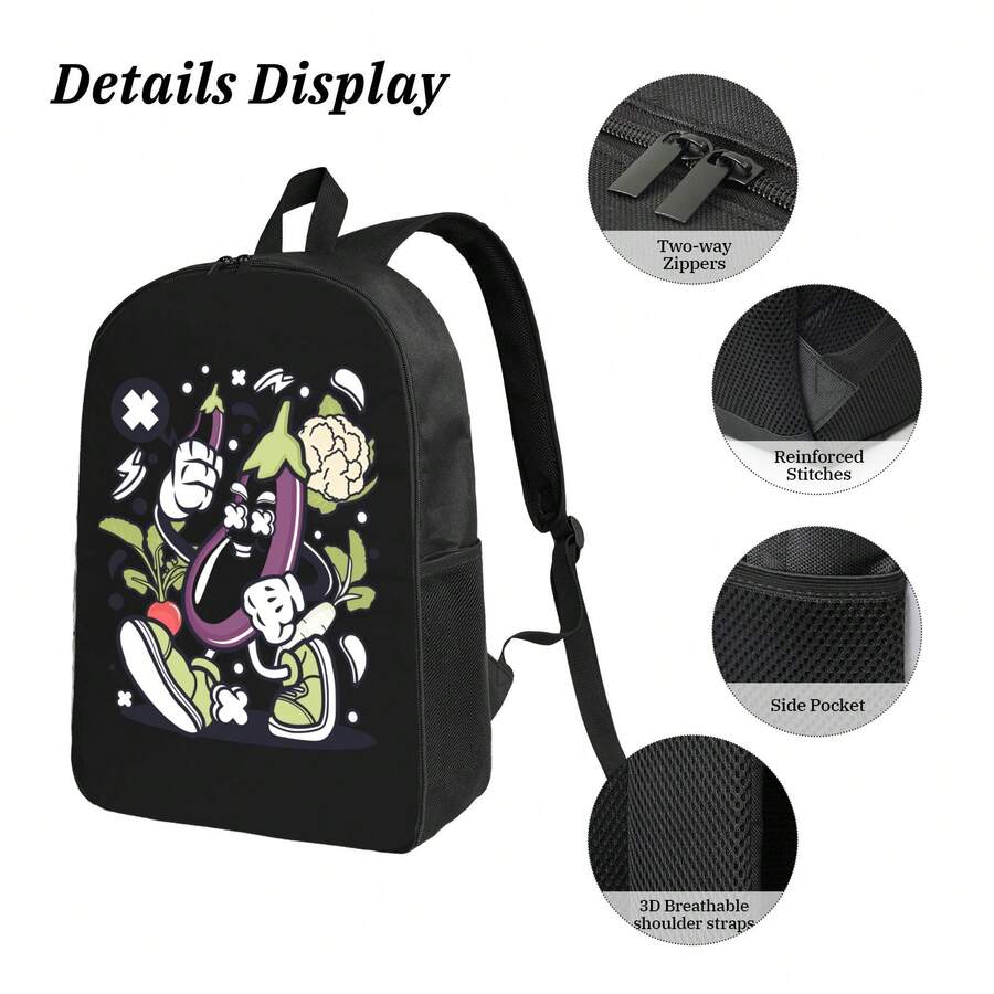 Funny Cartoon Vegetable Print  – Embroidery Fashion Bewertung und Preis
