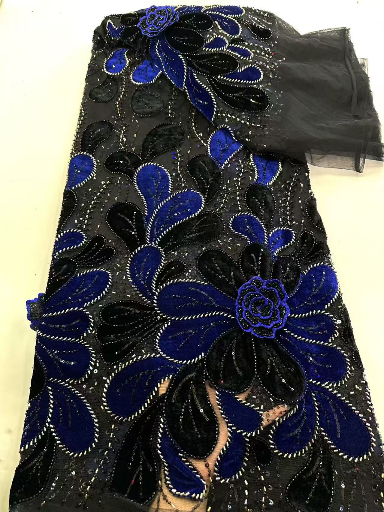 Latest African Velvet Lace Fab – Velvet Fabric Embroidery Bewertung und Preis