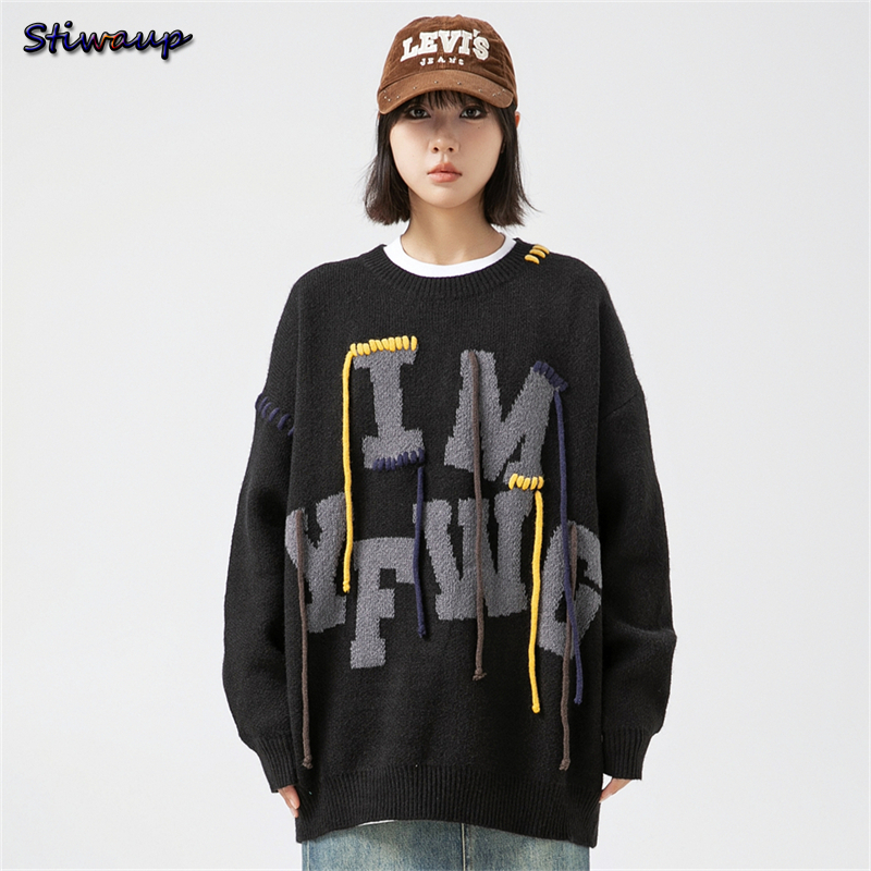 Ladies Oversize Sweater Woman  – Embroidery Alphabet Designs Bewertung und Preis