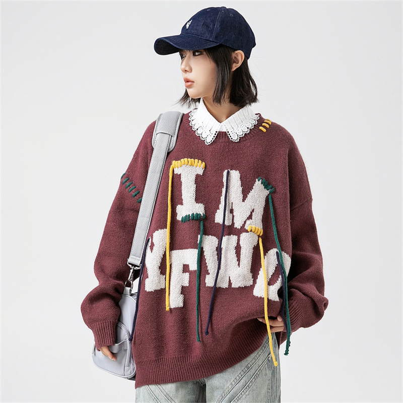 Ladies Oversize Sweater Woman  – Embroidery Alphabet Designs Bewertung und Preis