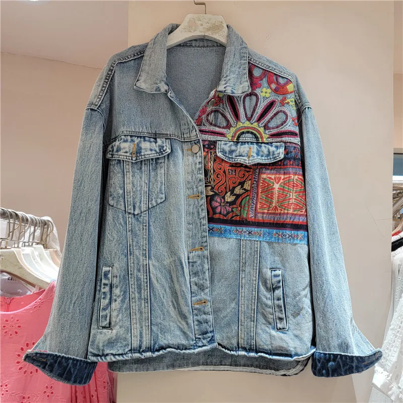 Vintage Blue Embroidery Splice – Embroidery Jacket Jeans Bewertung und Preis