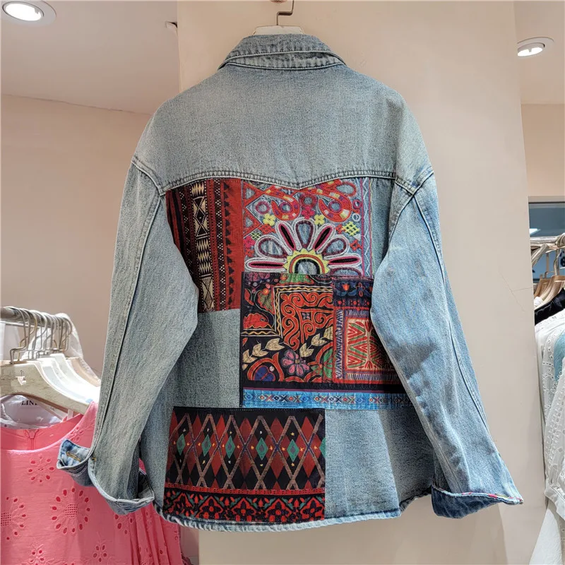 Vintage Blue Embroidery Splice – Embroidery Jacket Jeans Bewertung und Preis