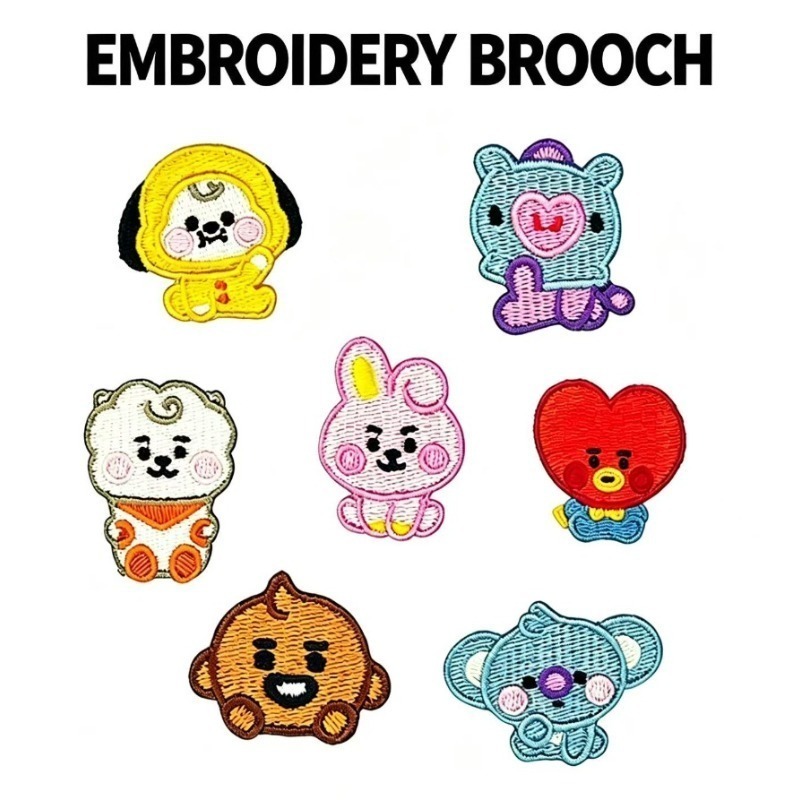 BT21 Cute Baby Embroidered Bro – Embroidery Wallpaper Bewertung und Preis
