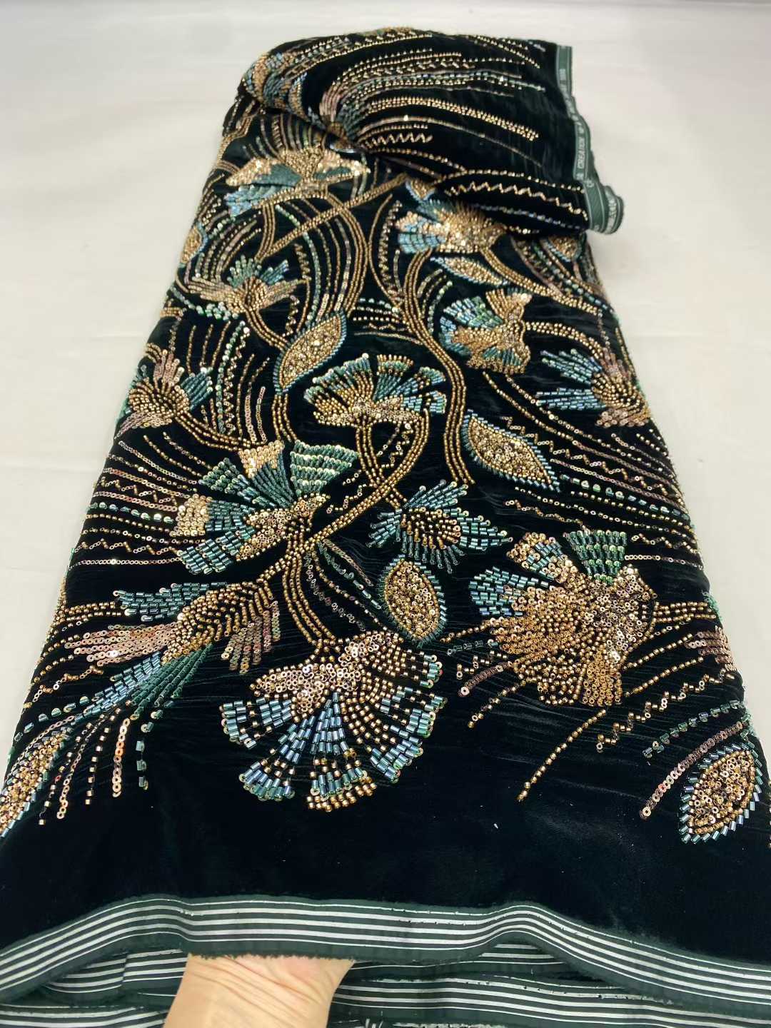 2026 New Arrival African velve – Velvet Fabric Embroidery Bewertung und Preis