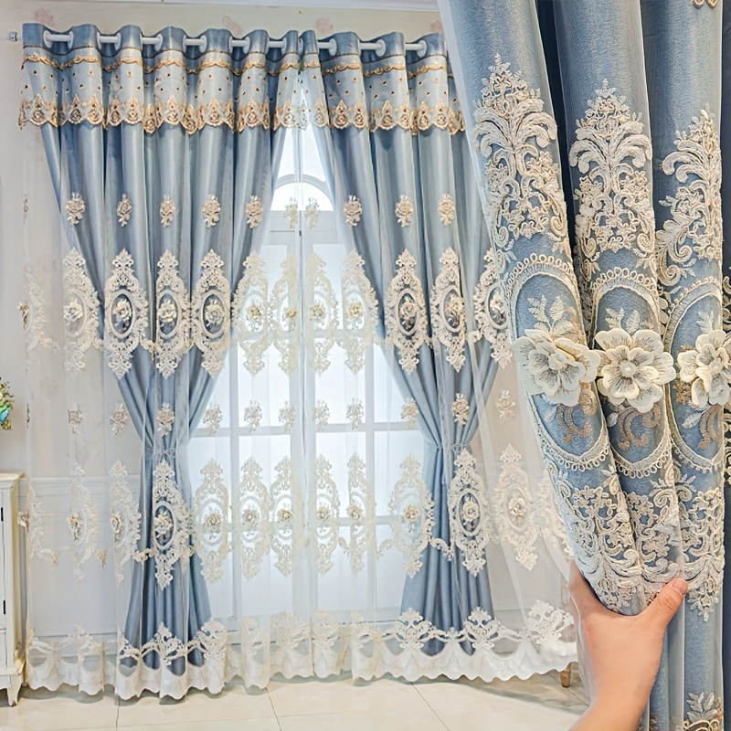 1pc Luxury Double-layer Europe – Embroidery Flower Pattern Bewertung und Preis