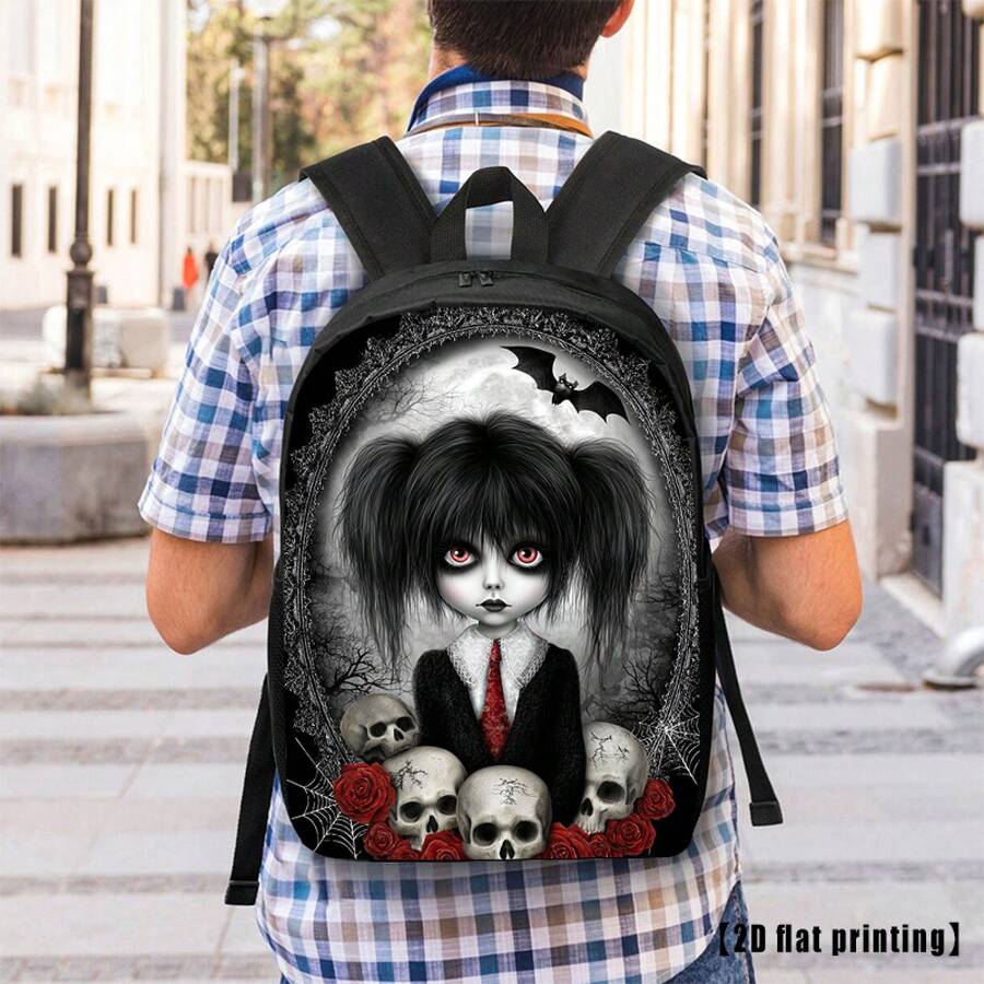 Gothic Skull And Rose Print Ba – Embroidery Rose Bewertung und Preis