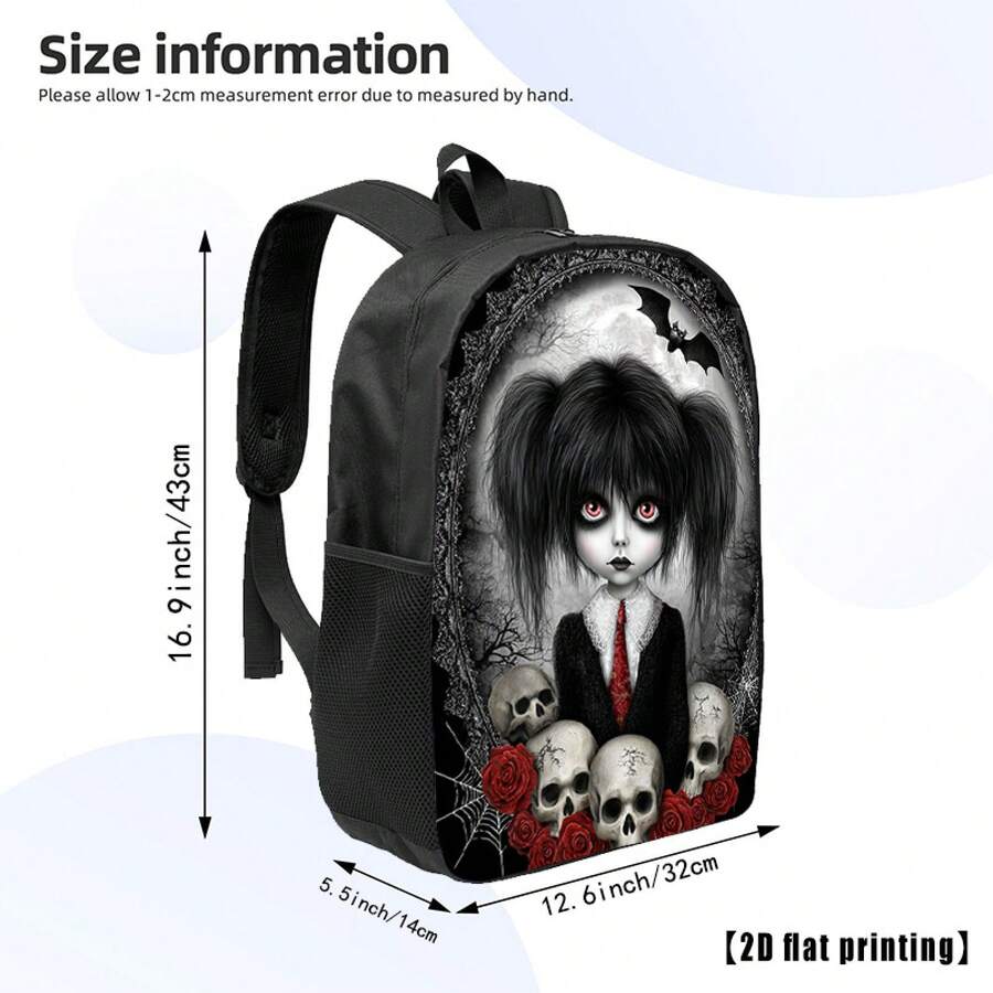 Gothic Skull And Rose Print Ba – Embroidery Rose Bewertung und Preis