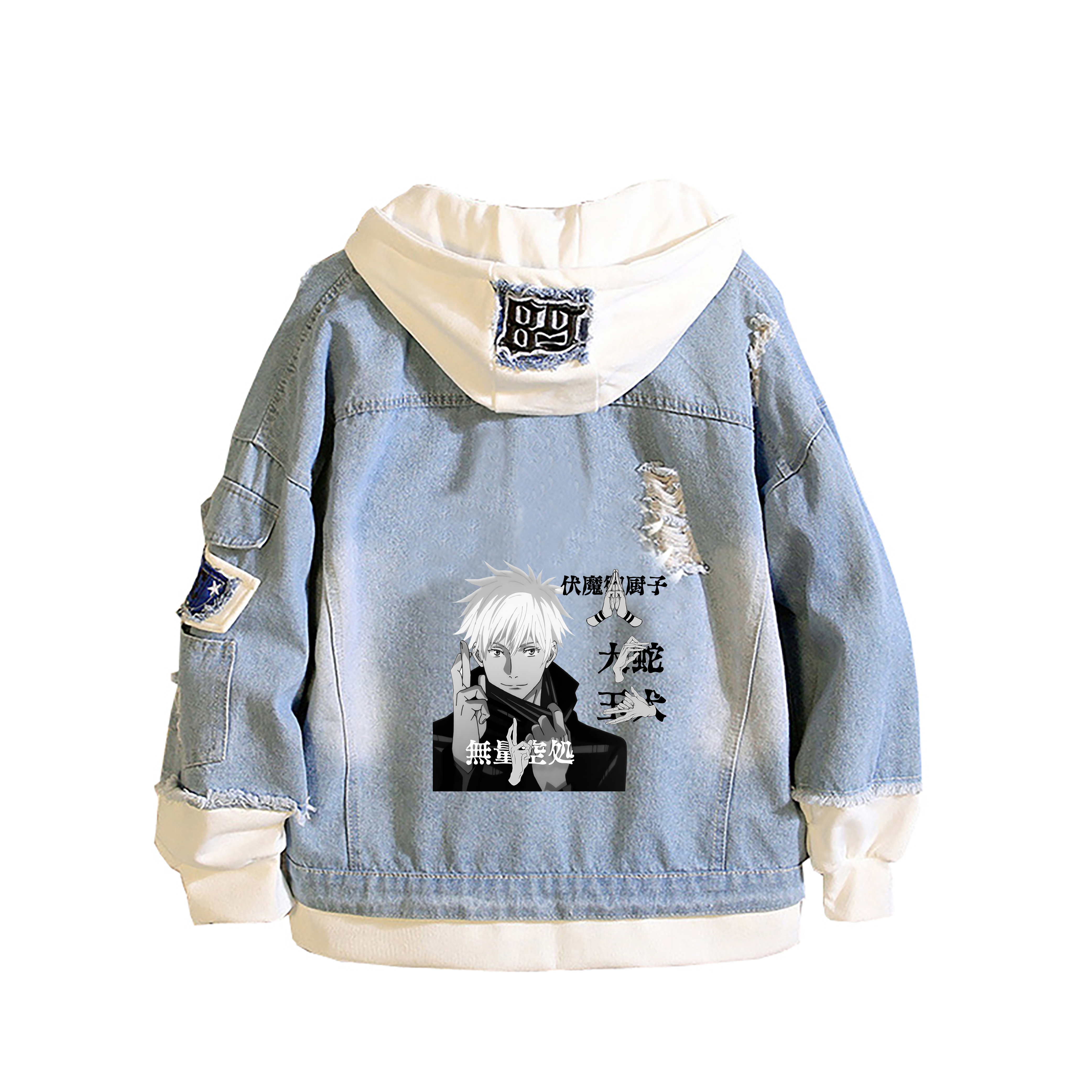 Jujutsu Kaisen Cartoon Denim J – Embroidery Jacket Jeans Bewertung und Preis