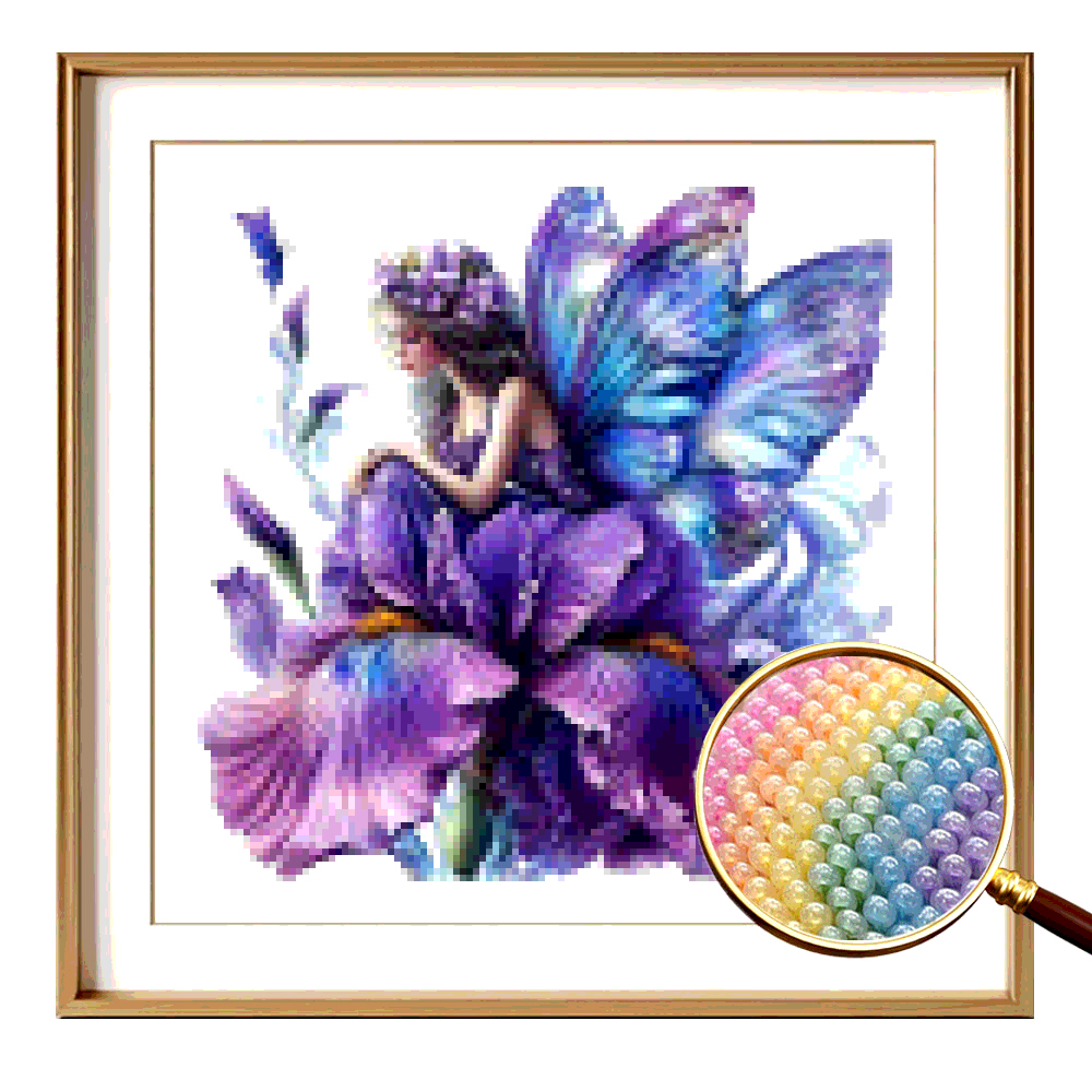 Purple Fairy Flowers Pattern D – Embroidery Flower Pattern Bewertung und Preis