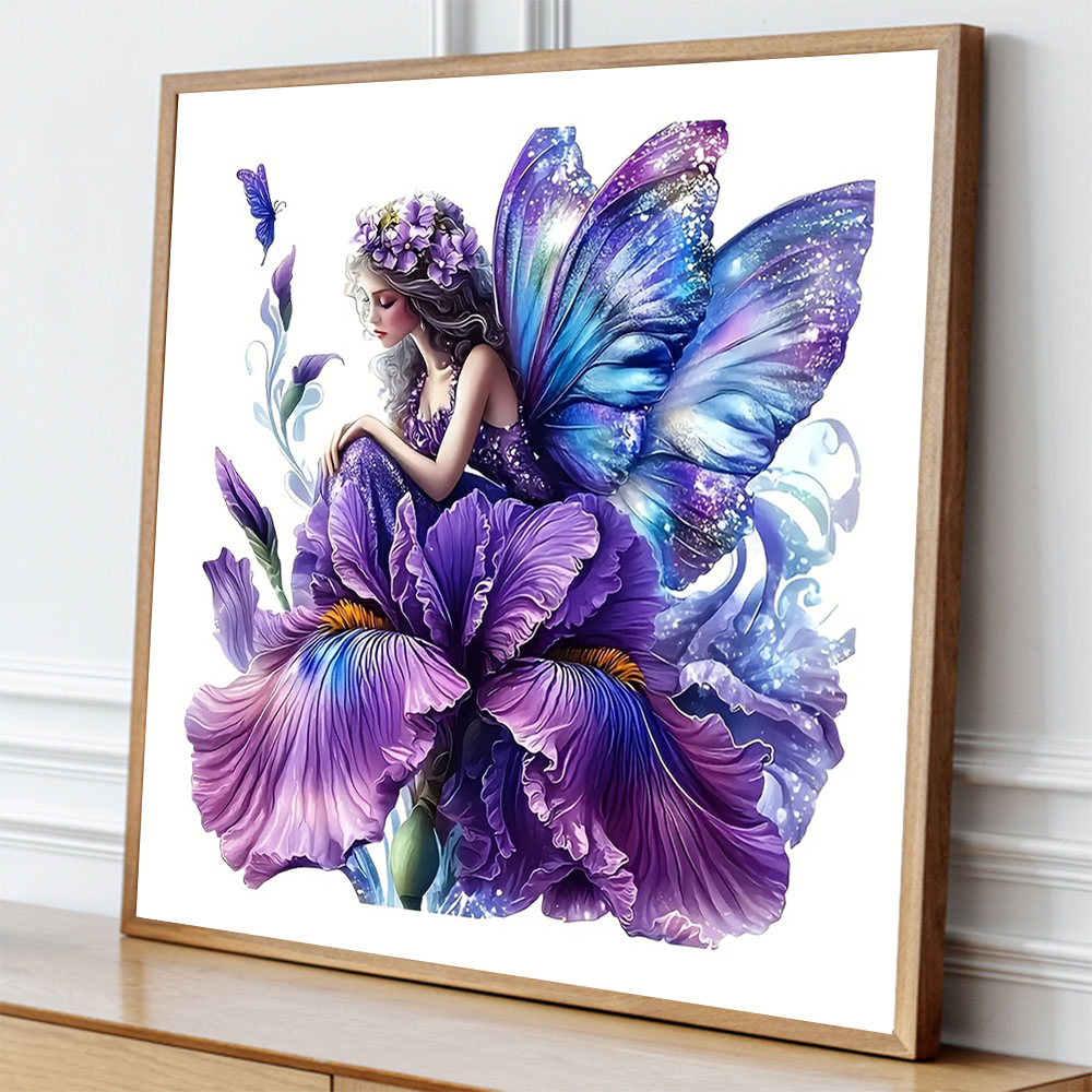 Purple Fairy Flowers Pattern D – Embroidery Flower Pattern Bewertung und Preis