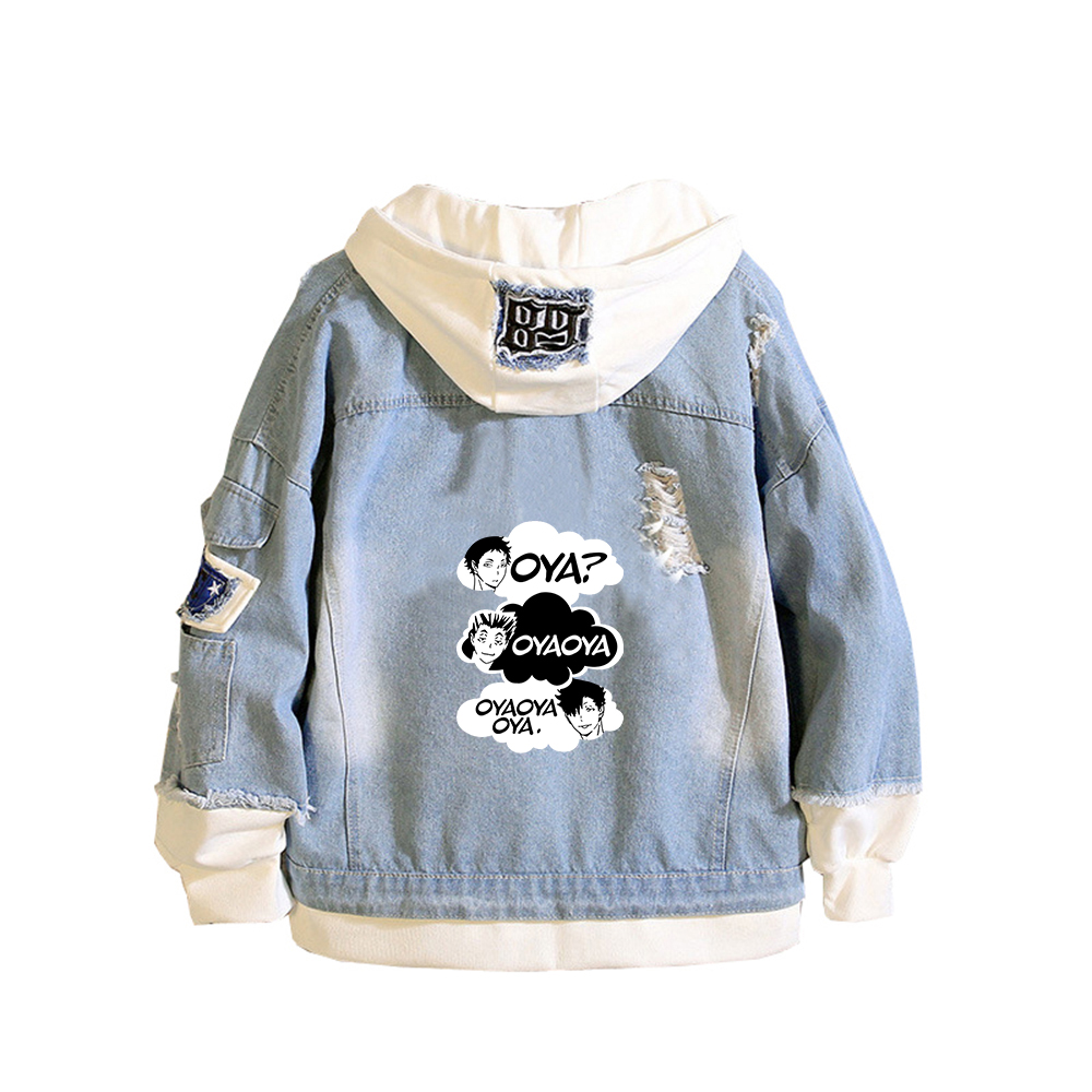 Haikyuu Karasuno VBC Print Wom – Embroidery Jacket Jeans Bewertung und Preis