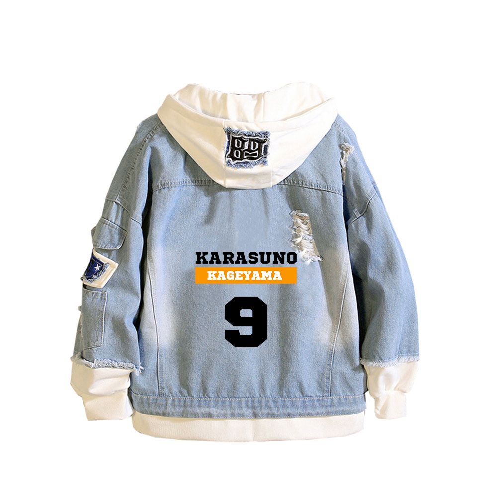 Haikyuu Karasuno VBC Print Wom – Embroidery Jacket Jeans Bewertung und Preis
