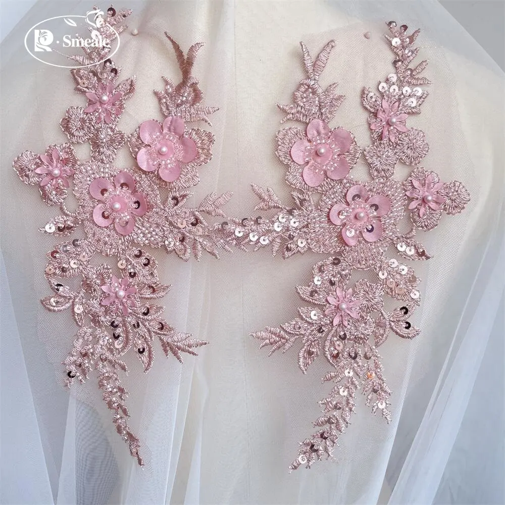 2PCS/1Pair New 12 Colors Sequi – Embroidery Flower Pattern Bewertung und Preis