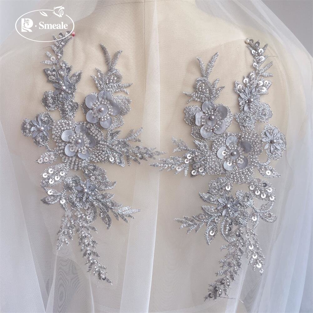 2PCS/1Pair New 12 Colors Sequi – Embroidery Flower Pattern Bewertung und Preis
