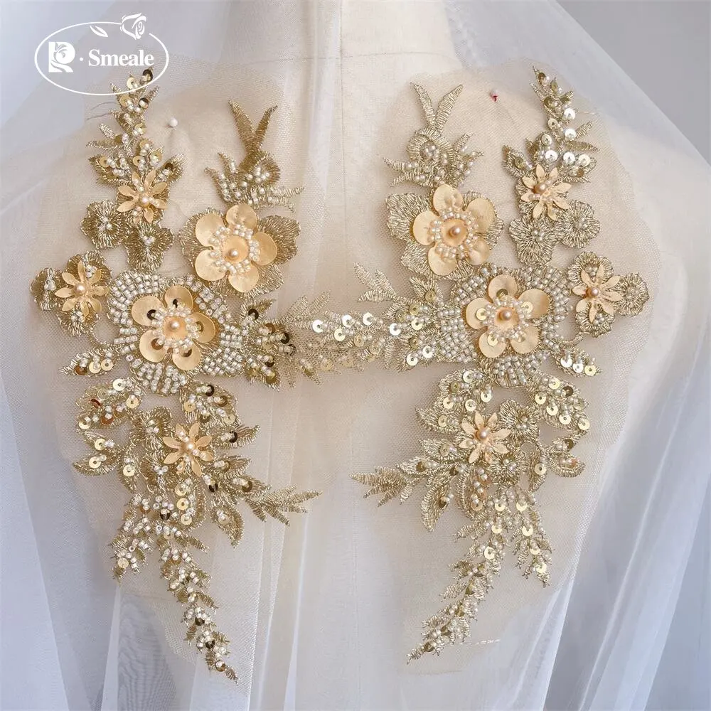 2PCS/1Pair New 12 Colors Sequi – Embroidery Flower Pattern Bewertung und Preis