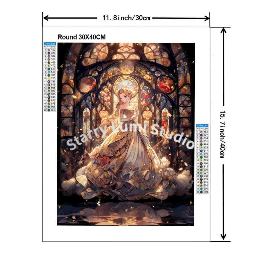 Cute Cinderella Castle 5D Full – Embroidery Rose Bewertung und Preis
