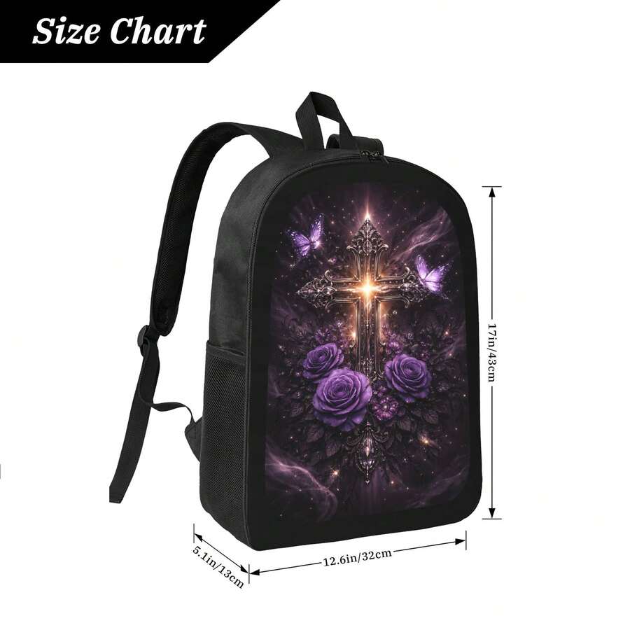 Dark Gothic Cross Backpack Wit – Embroidery Rose Bewertung und Preis