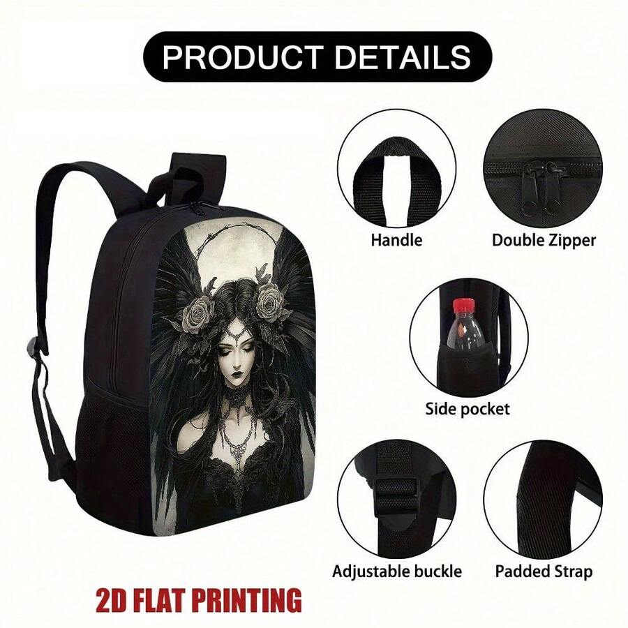 Gothic Phantom Angel Backpack  – Embroidery Rose Bewertung und Preis
