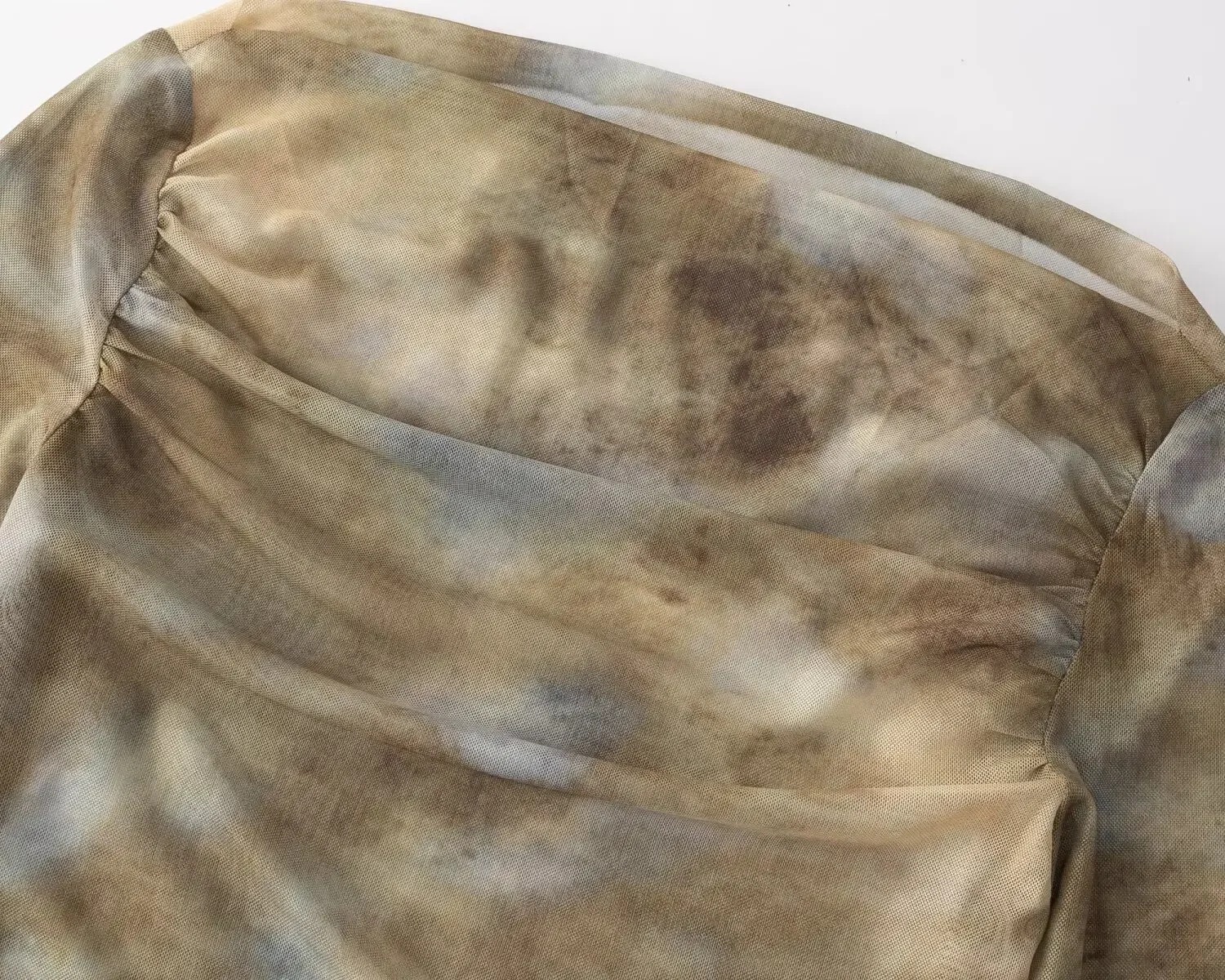2025 Sexy Tie-Dye Print Ruched – Embroidery Fashion Bewertung und Preis