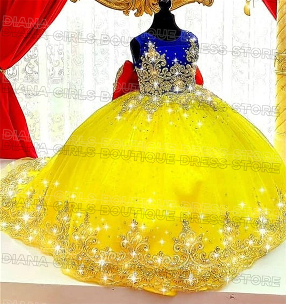 Gorgeous Yellow Flower Girl Dr – Embroidery Yellow Flower Bewertung und Preis