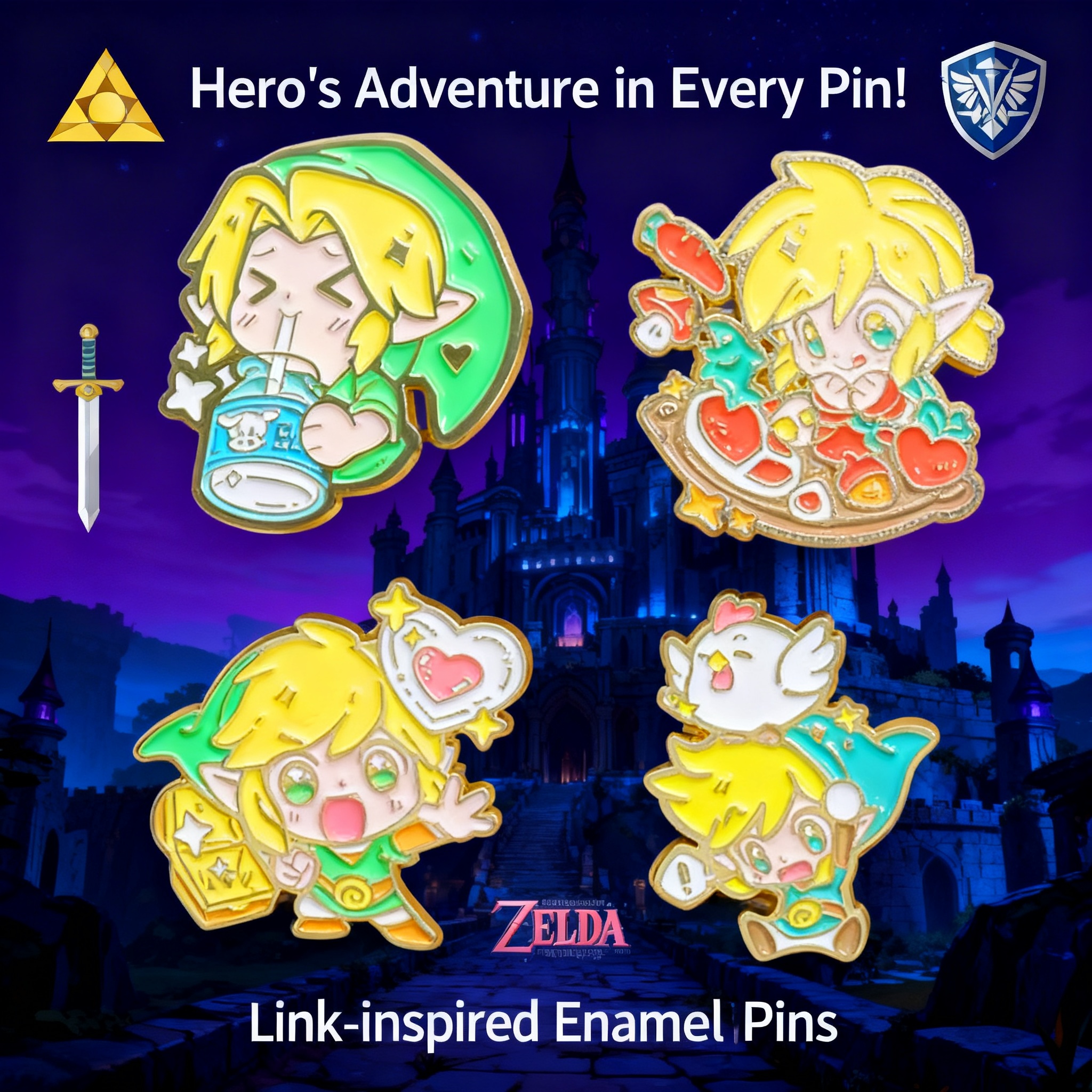 Adventure Game Badges Enamel P – Embroidery Wallpaper Bewertung und Preis
