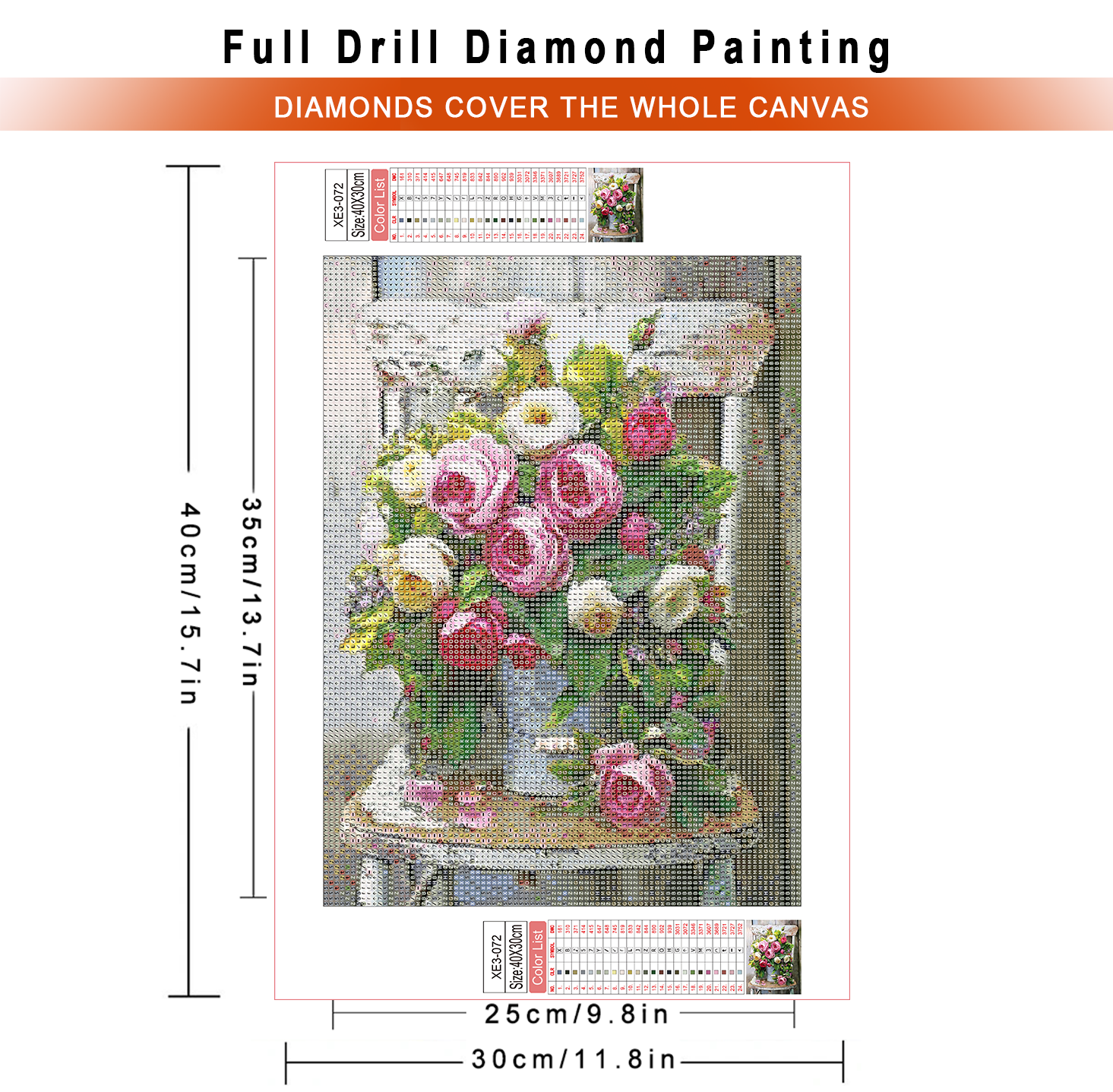 1pc frameless  Diamond Paintin – Embroidery Rose Bewertung und Preis