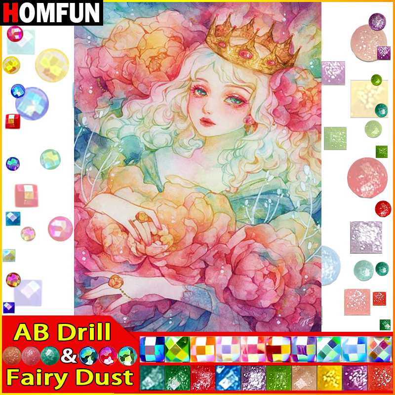 HOMFUN Fairy Dust AB Diamond E – Embroidery Flower Pattern Bewertung und Preis