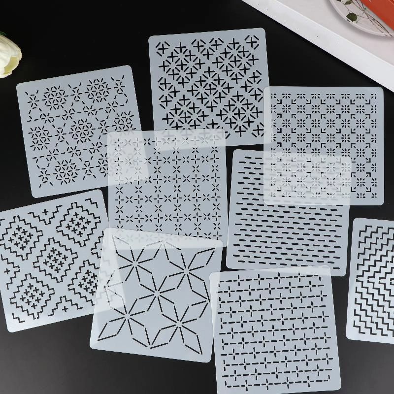 9/32Pcs Sashiko Embroidery Tem – Embroidery Handicraft Bewertung und Preis