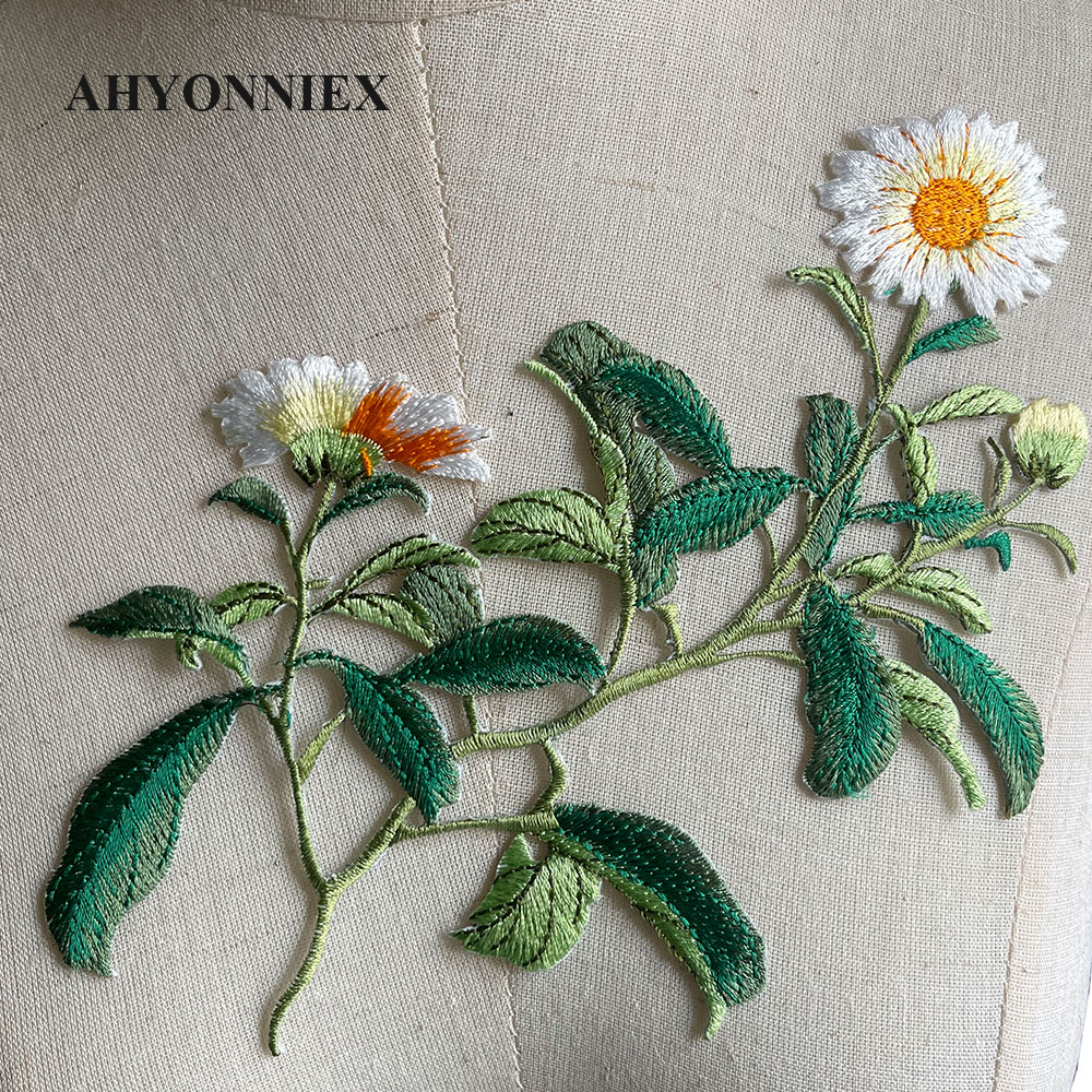 1 Piece Iron on Embroidery Pat – Embroidery Flower Pattern Bewertung und Preis