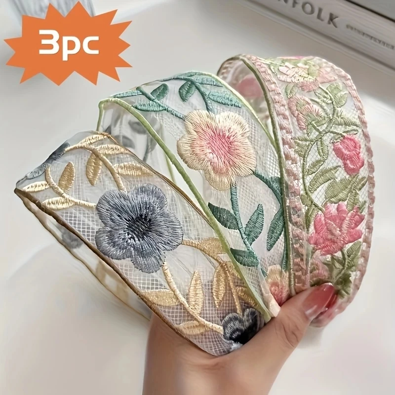 1/3pcs Elegant Chiffon Embroid – Embroidery Hooping Bewertung und Preis