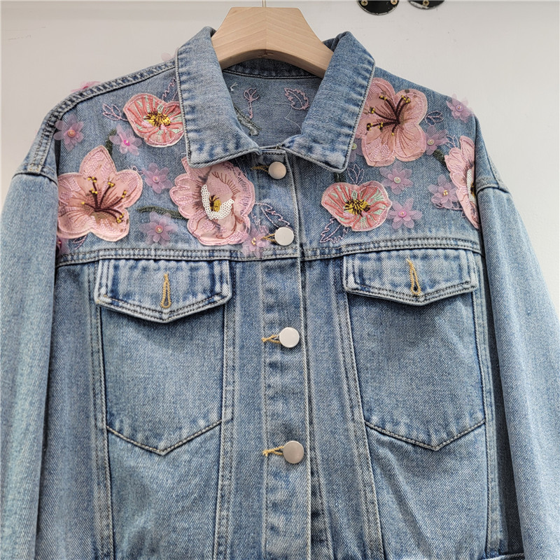 Vintage Flower Embroidery Chai – Embroidery Jacket Jeans Bewertung und Preis