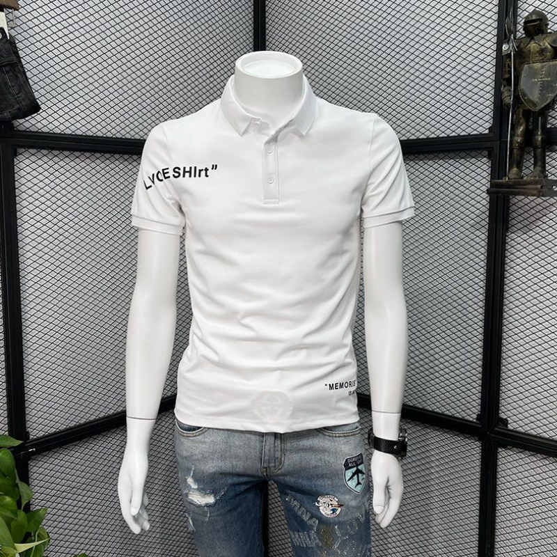 With Collar Tee Shirt for Men  – Embroidery Alphabet Designs Bewertung und Preis