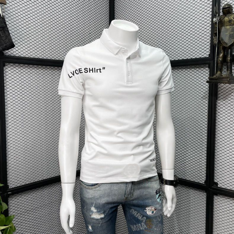 With Collar Tee Shirt for Men  – Embroidery Alphabet Designs Bewertung und Preis