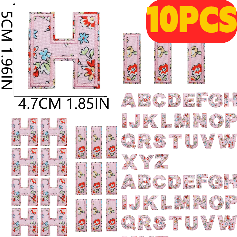 10PCS English Letter Pink Patt – Embroidery Alphabet Designs Bewertung und Preis