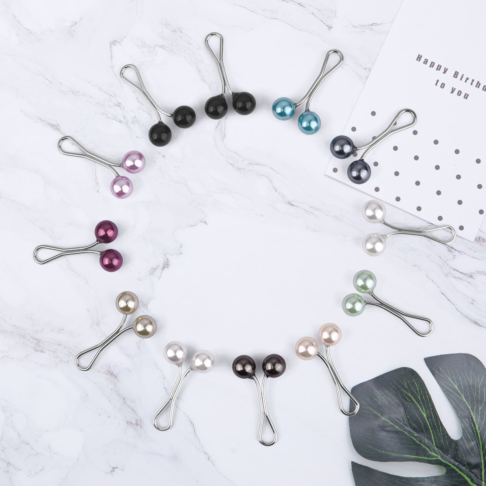 12pcs/Lot Alloy Pearl Brooch L – Embroidery Eyebrow Bewertung und Preis