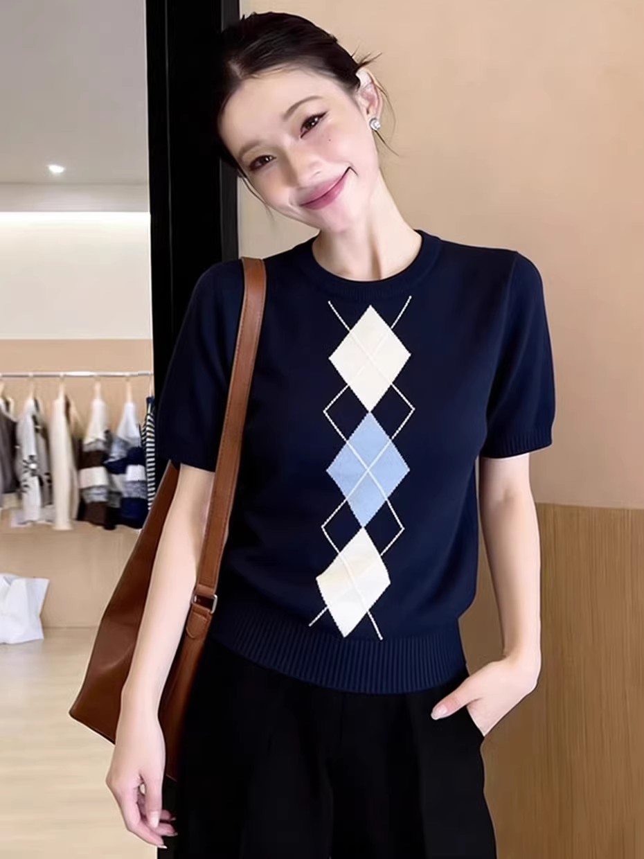 Unique Design Blue Knitted rou – Embroidery Unique Design Bewertung und Preis