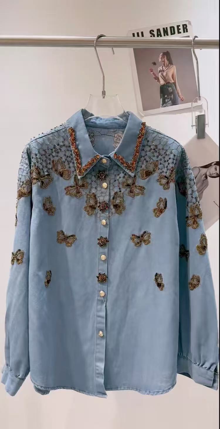 Luxury Style Denim Jacket For  – Embroidery Jacket Jeans Bewertung und Preis