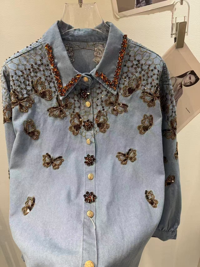 Luxury Style Denim Jacket For  – Embroidery Jacket Jeans Bewertung und Preis