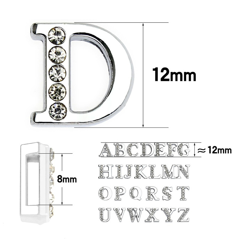 50PC/lot Hole 8MM Slide Letter – Embroidery Charm Bewertung und Preis