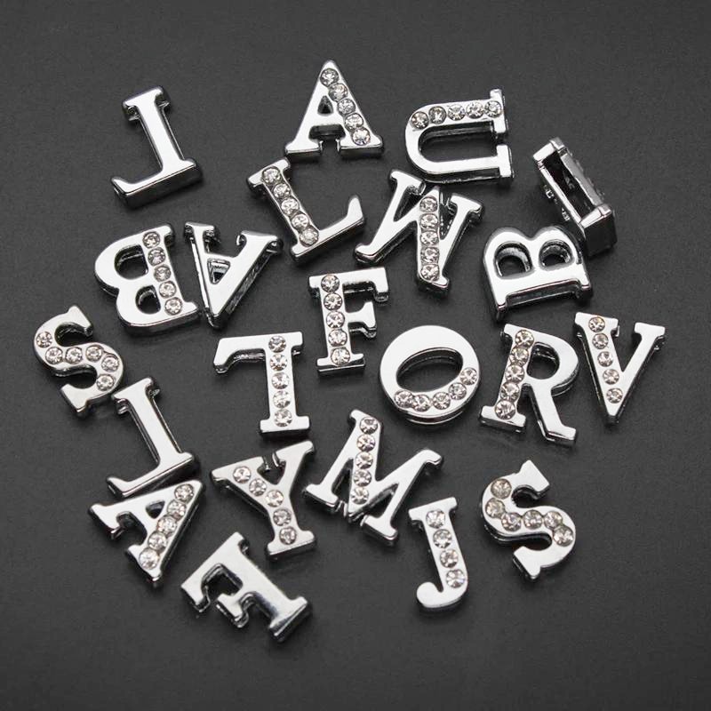 50PC/lot Hole 8MM Slide Letter – Embroidery Charm Bewertung und Preis