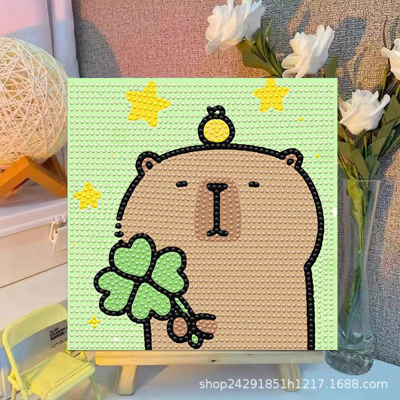 Cartoon Capibala Crystal Diamo – Embroidery Handicraft Bewertung und Preis