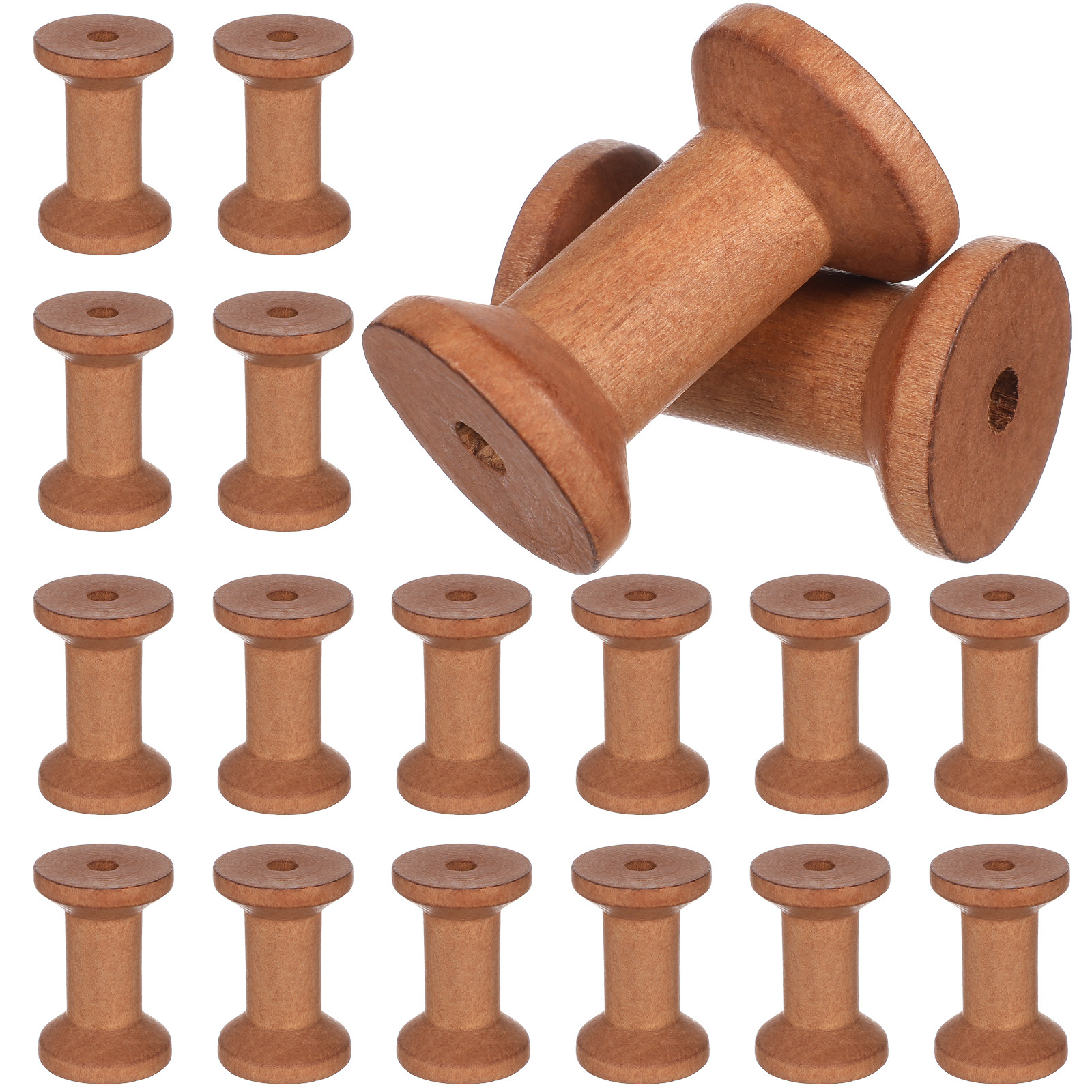 20Pcs Empty Wood Spools Thread – Embroidery Charm Bewertung und Preis