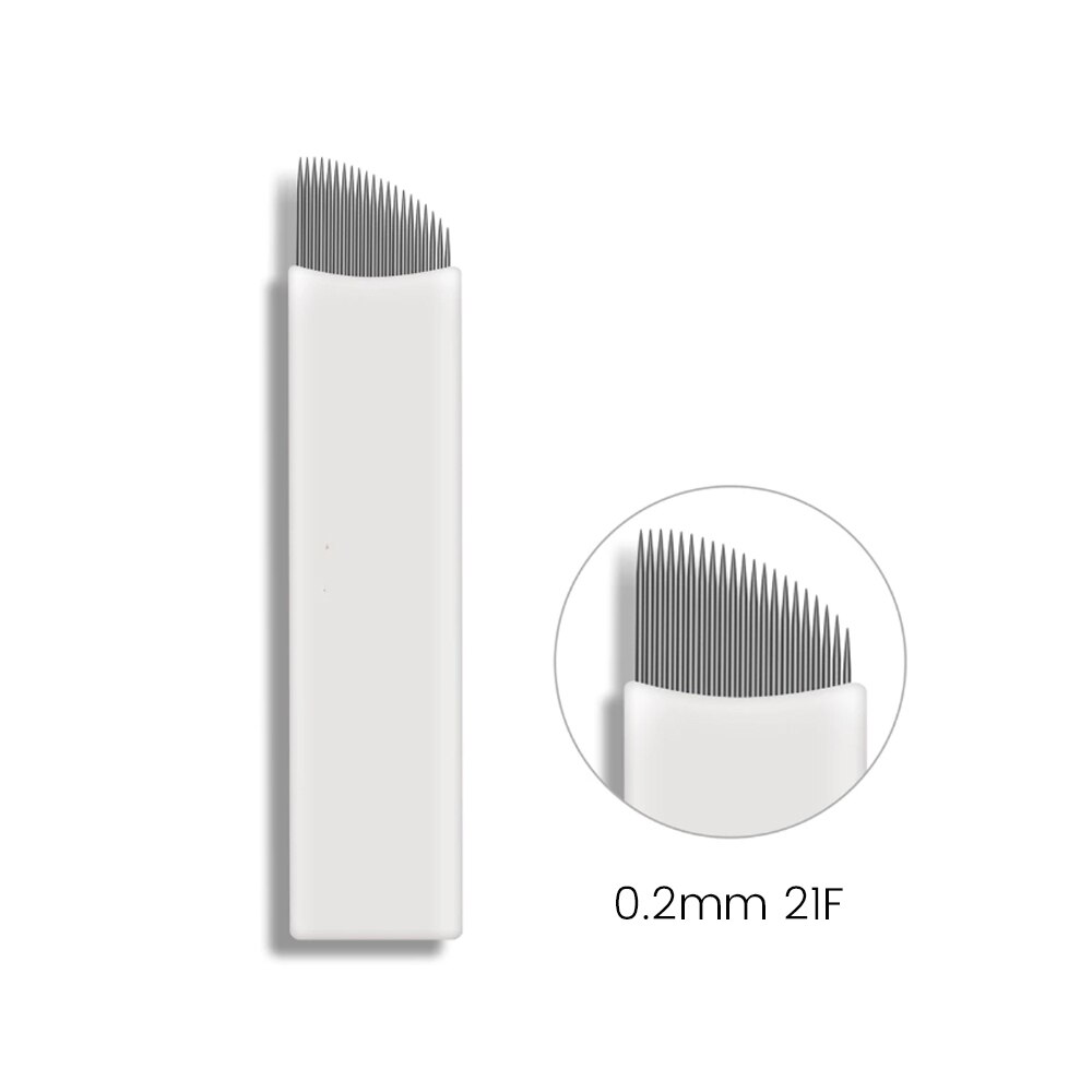 100PCS 0.2MM White 18/21 Micro – Embroidery Eyebrow Bewertung und Preis