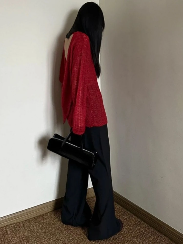 Y2K See-Through Knitted Women' – Embroidery Fashion Bewertung und Preis