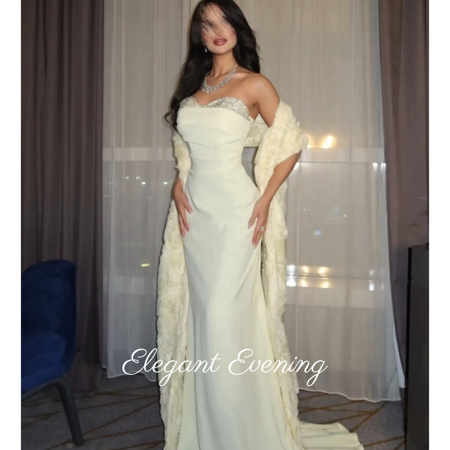 Elegant Vintage Evening Dress  – Embroidery Yellow Flower Bewertung und Preis